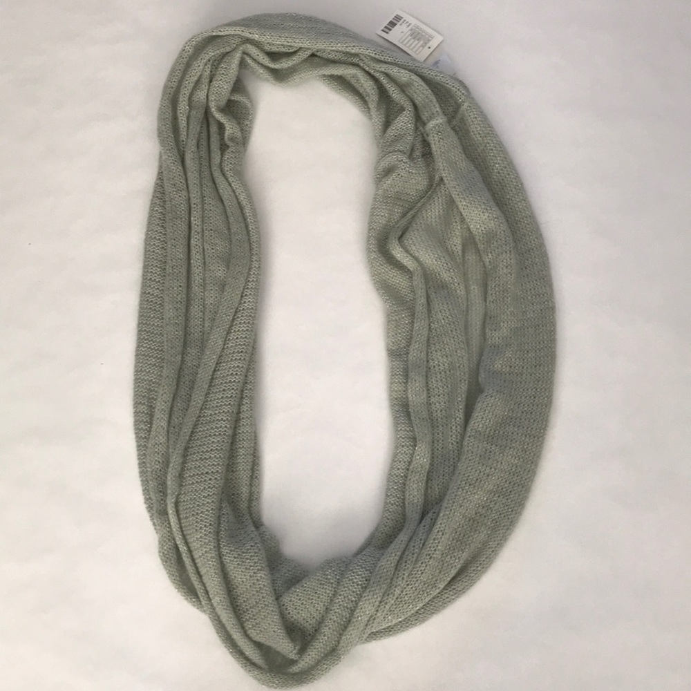Gray sparkled loop scarf